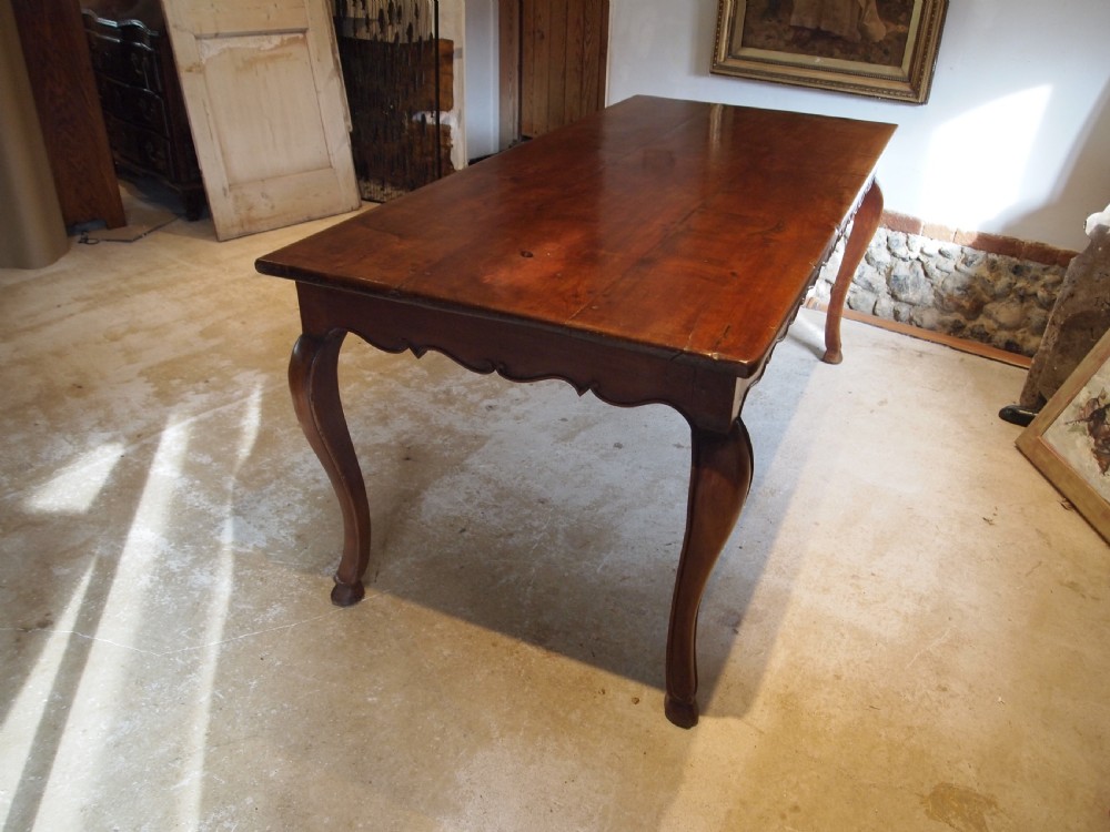 Table refectory farmhouse dining French Cherry wood c1900 View XI