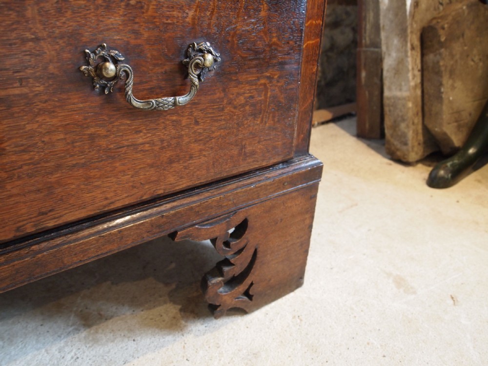 Rare Norfolk George III Oak Chest on Chest chest of drawers c1800 View VI