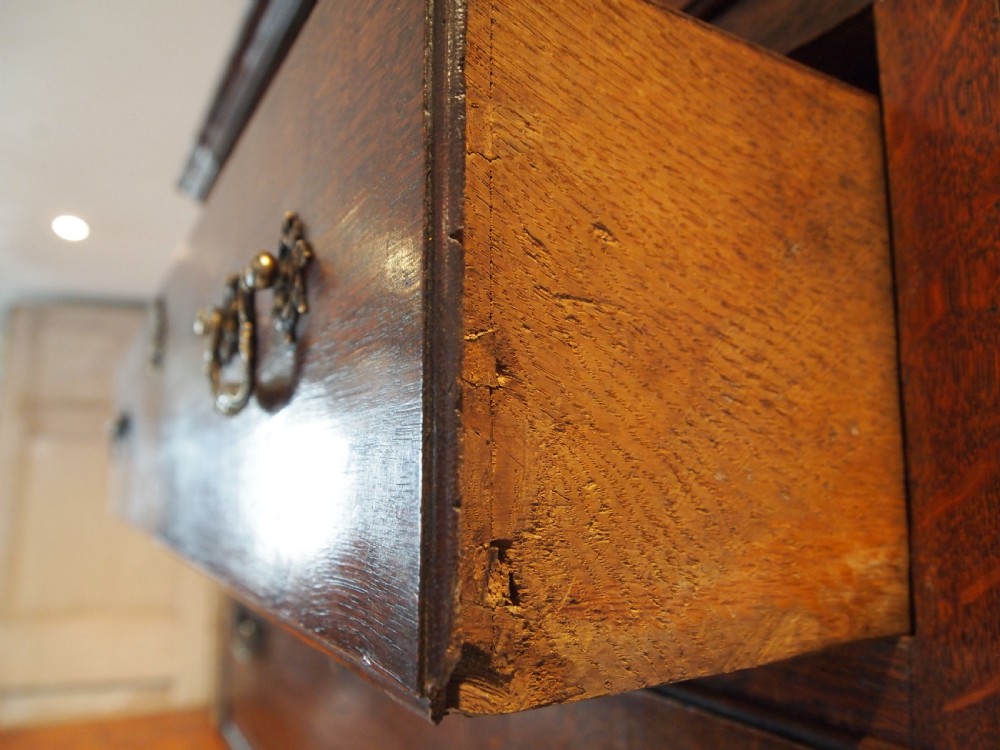 Rare Norfolk George III Oak Chest on Chest chest of drawers c1800 View XV