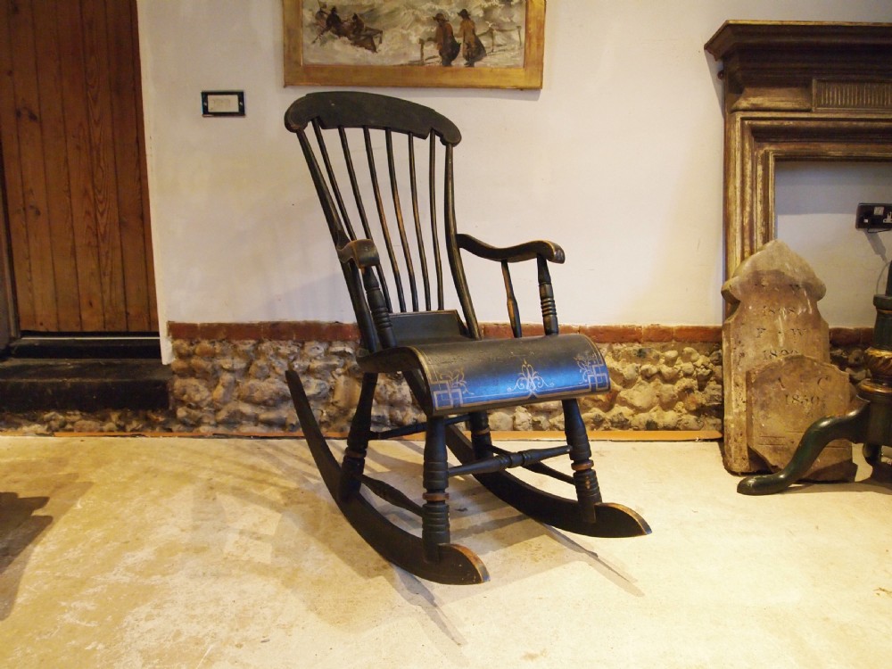 Chair rare Boston rocking chair original paint c1840