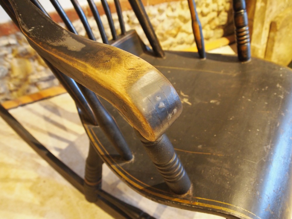 Chair rare Boston rocking chair original paint c1840 View III