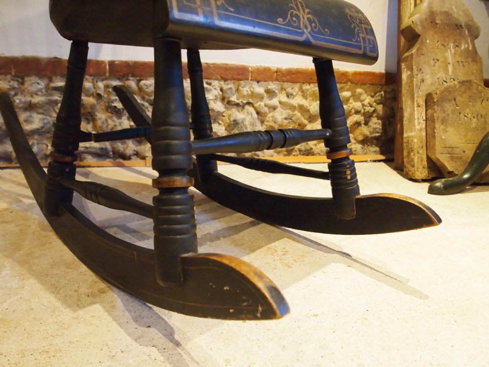 Chair rare Boston rocking chair original paint c1840 View VI