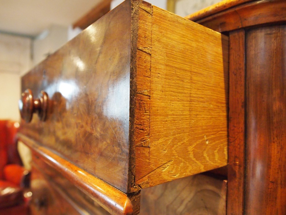 Chest of drawers stunning fine quality Victorian figured Mahogany c1850 View VI