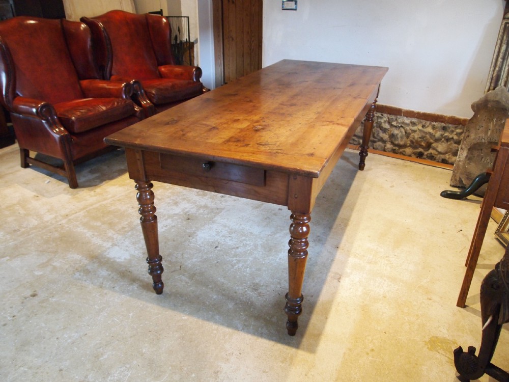 Table stunning Apple wood French refectory dining table c1820