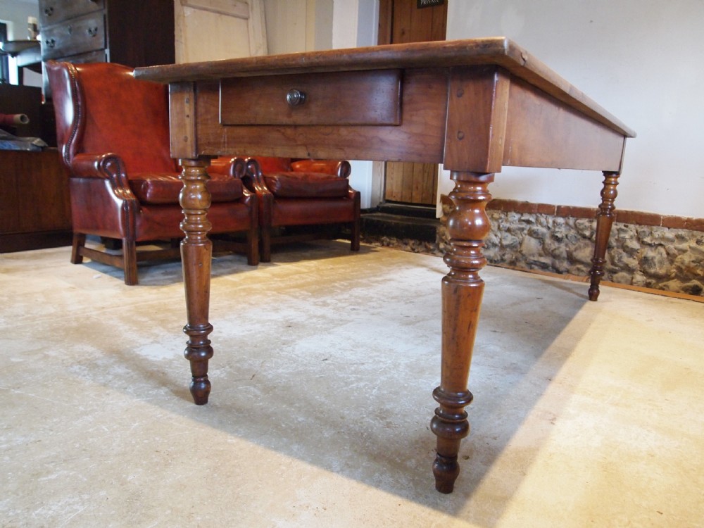 Table stunning Apple wood French refectory dining table c1820 View VII