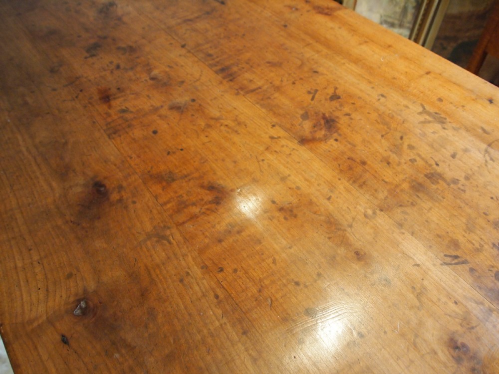 Table stunning Apple wood French refectory dining table c1820 View VIII