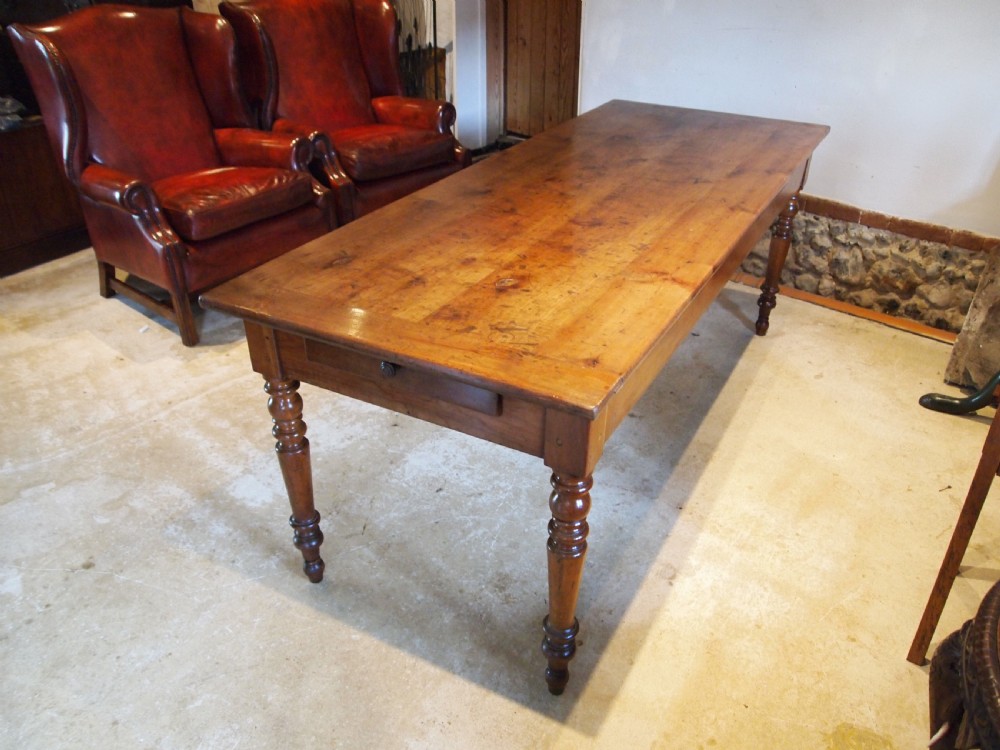 Table stunning Apple wood French refectory dining table c1820 View XI