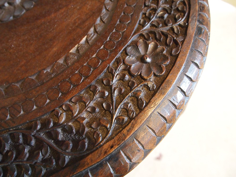 Table side hall lamp Elephant table Burmese Padouk c1900 View II