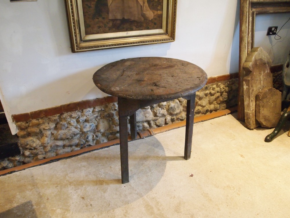 Cricket table very rare George III Burr Elm c1770 View VII