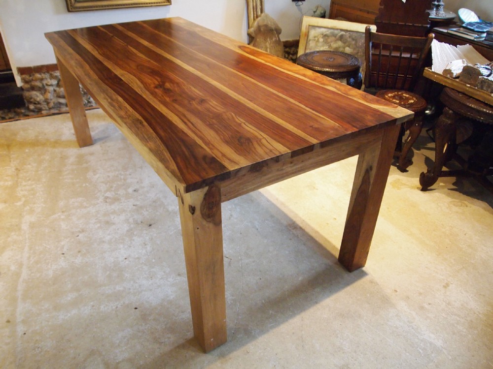 Table refectory rare Gayubira wood stunning dining seats 8