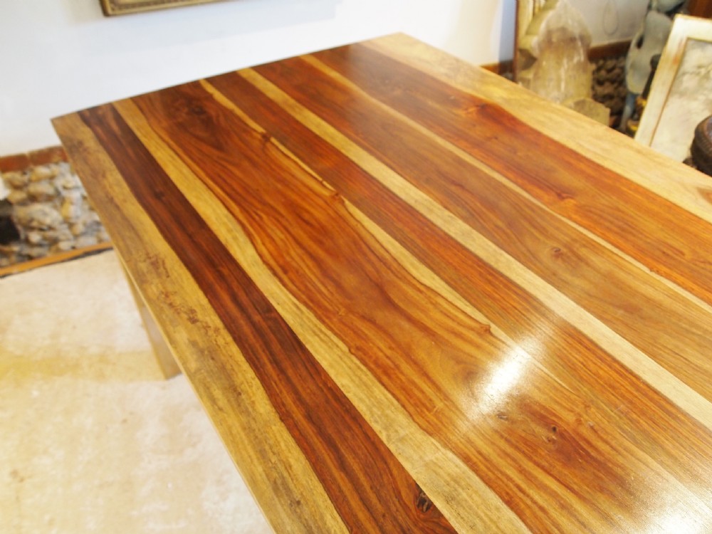 Table refectory rare Gayubira wood stunning dining seats 8 View VI
