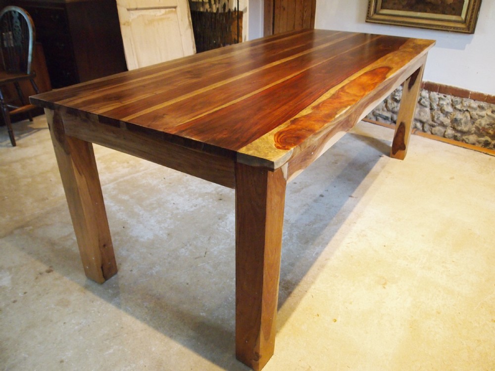 Table refectory rare Gayubira wood stunning dining seats 8 View VII