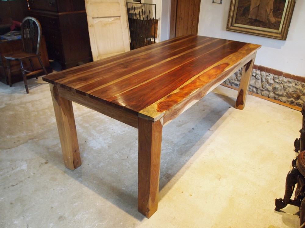 Table refectory rare Gayubira wood stunning dining seats 8 View IX