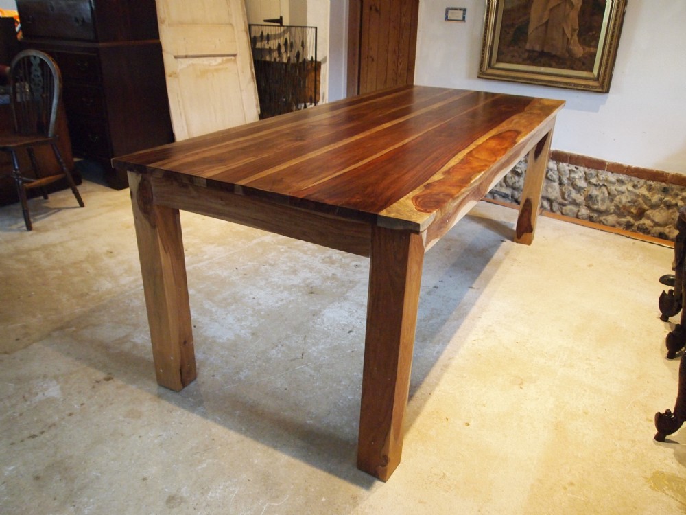 Table refectory rare Gayubira wood stunning dining seats 8 View X