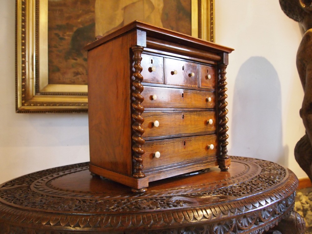 Chest of drawers Miniature Fine Victorian Walnut apprentice c1840 View VI