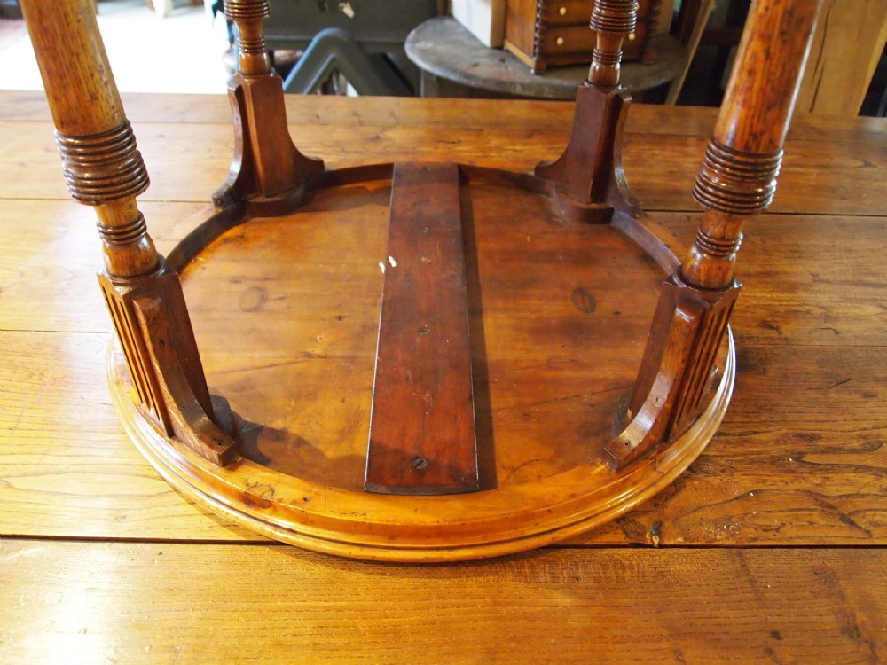 Table rare Anton Seuffert New Zealand specimen wood marquetry c1869 View VII