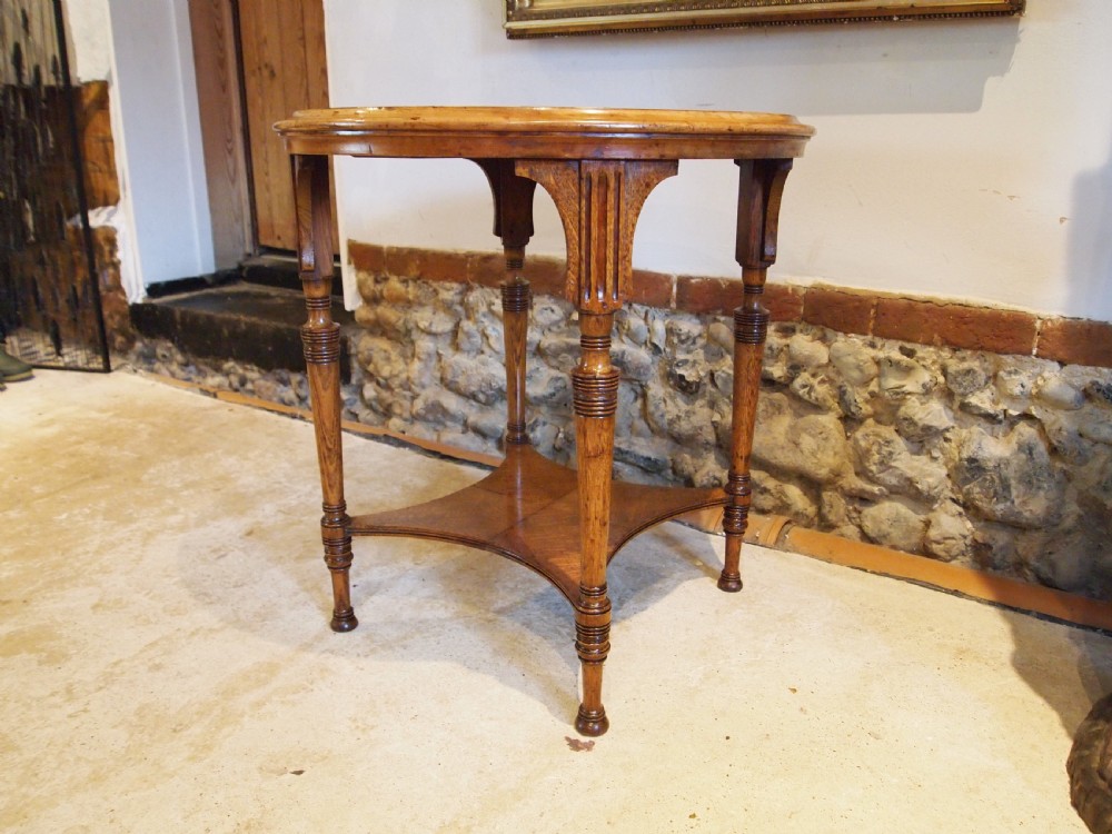 Table rare Anton Seuffert New Zealand specimen wood marquetry c1869 View VIII