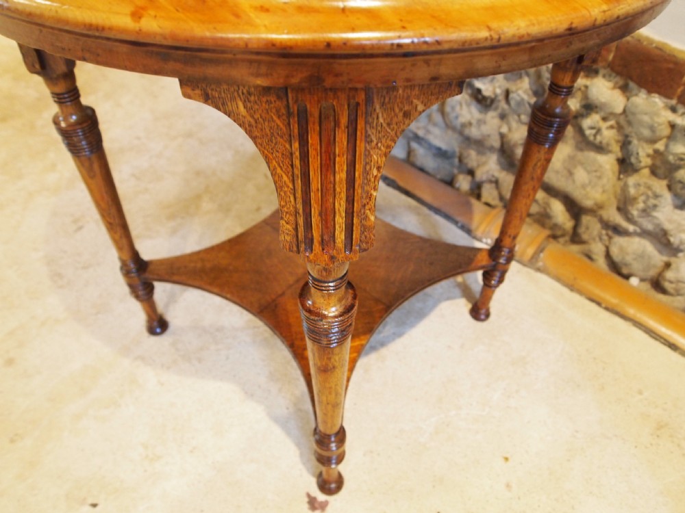 Table rare Anton Seuffert New Zealand specimen wood marquetry c1869 View IX