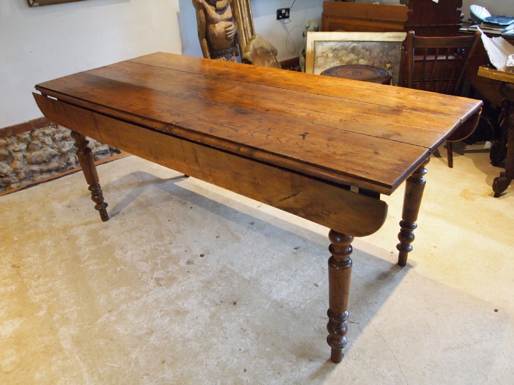 Table rare solid Elm West Country refectory farmhouse dining c1840 View V