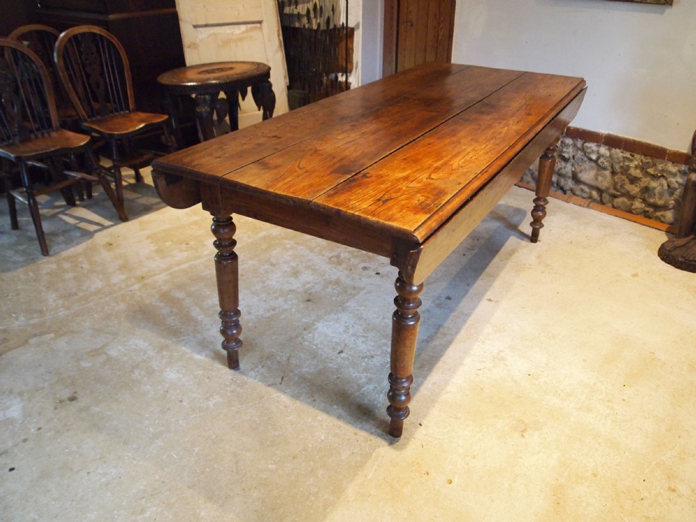 Table rare solid Elm West Country refectory farmhouse dining c1840 View XI