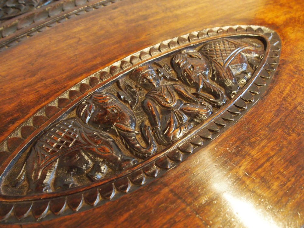Table hall side lamp Padouk Elephant table c1900 View V