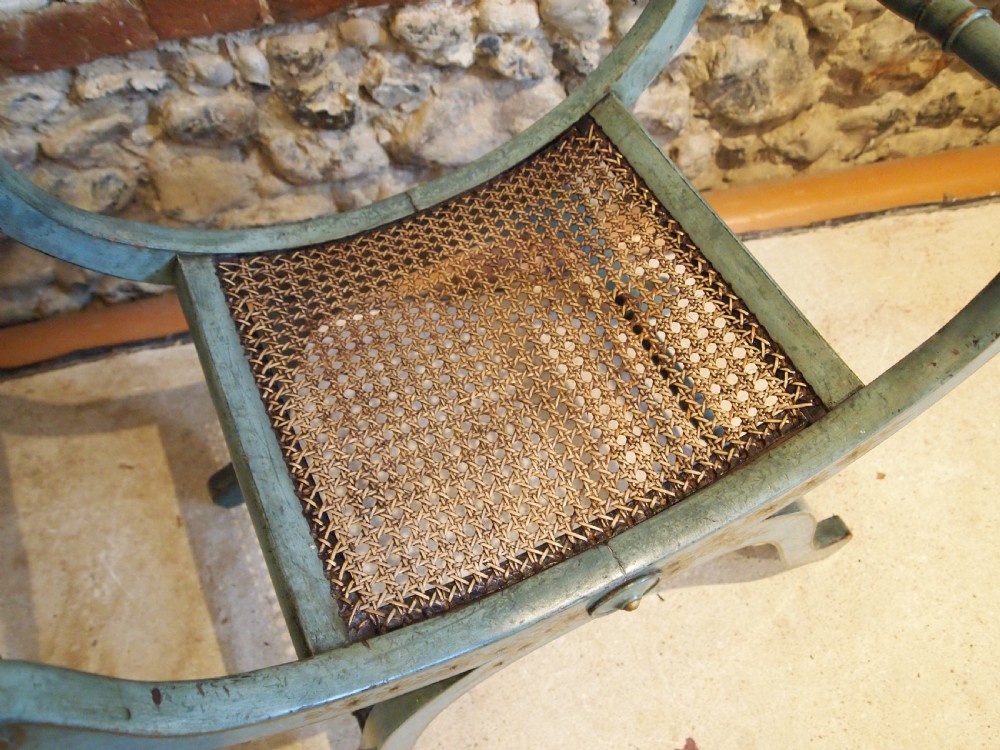Stool Victorian seat original paint c1880 View VI