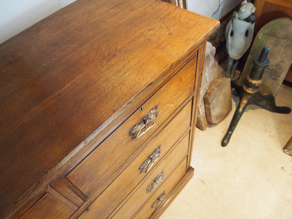 Chest of drawers rare Victorian Arts and Crafts c1890 View III