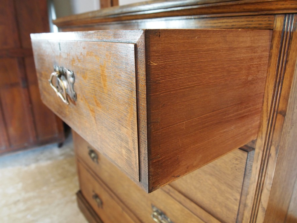 Chest of drawers rare Victorian Arts and Crafts c1890 View VI