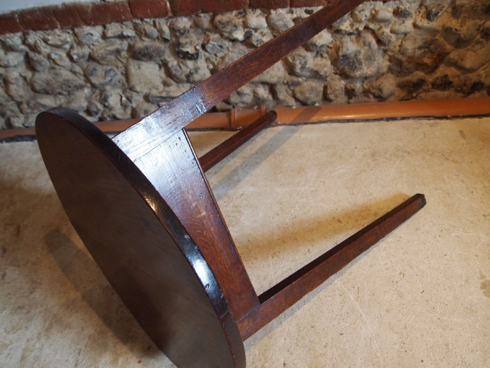 Table cricket table Stunning George III Oak c1800 View III