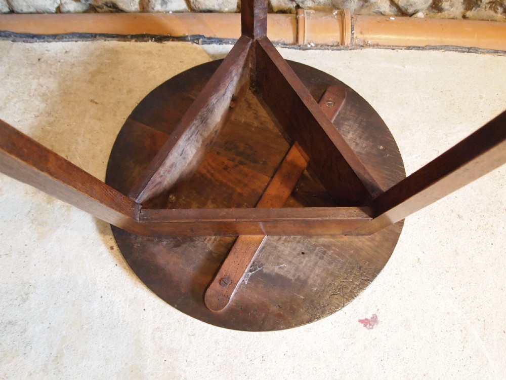 Table cricket table Stunning George III Oak c1800 View VI