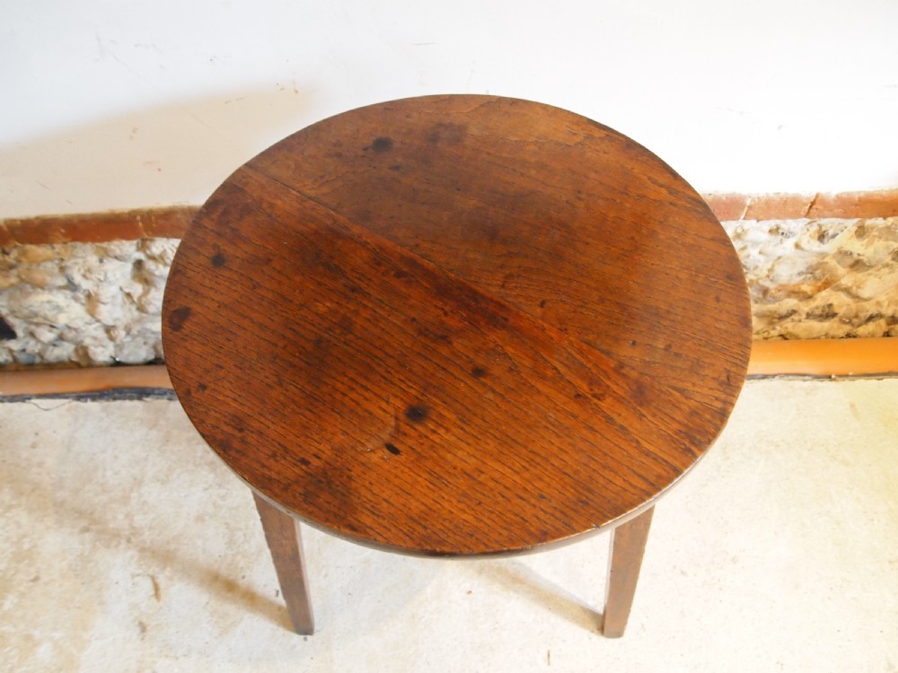 Table cricket table Stunning George III Oak c1800 View XII