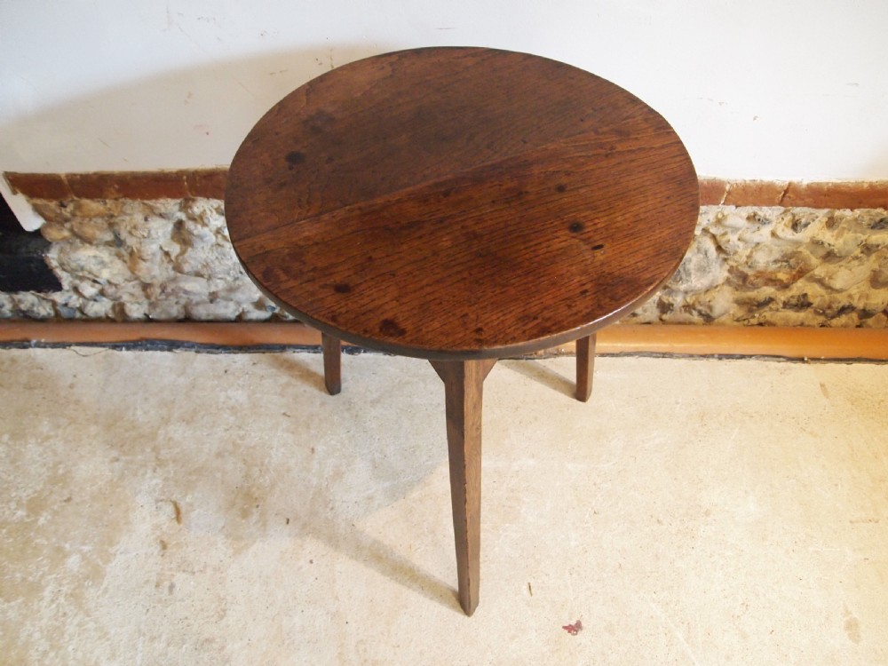Table cricket table Stunning George III Oak c1800 View XIII