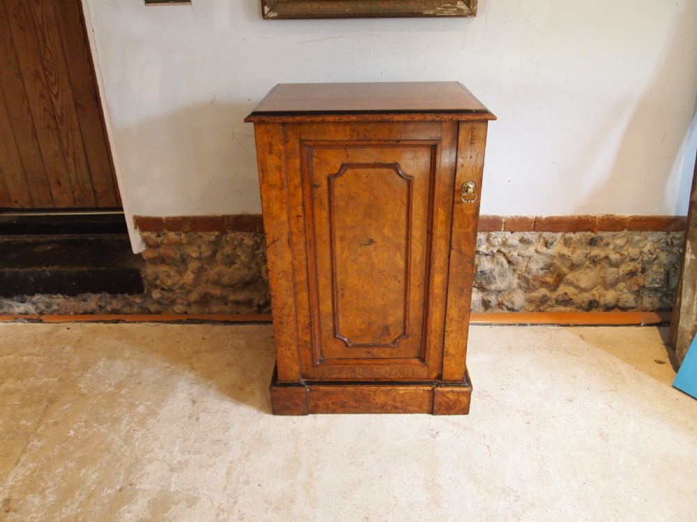 Cabinet rare burr Oak chest of drawers Victorian c1850 View II