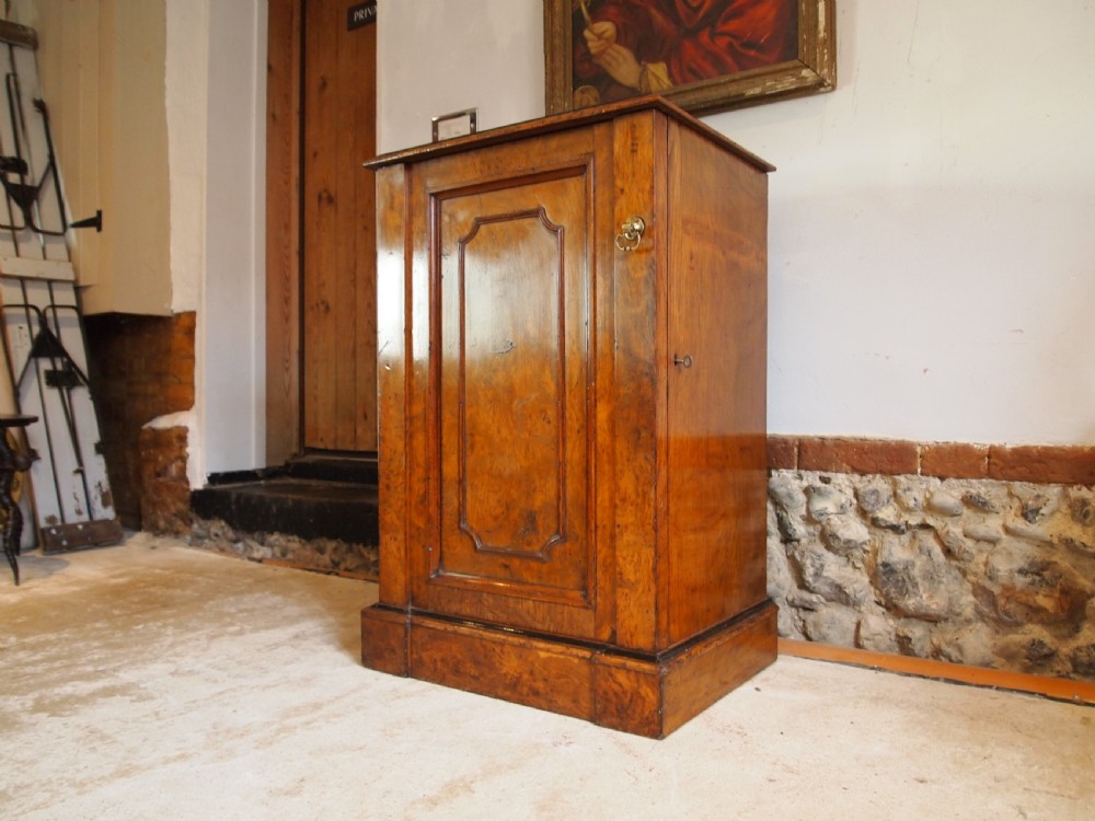 Cabinet rare burr Oak chest of drawers Victorian c1850 View VI
