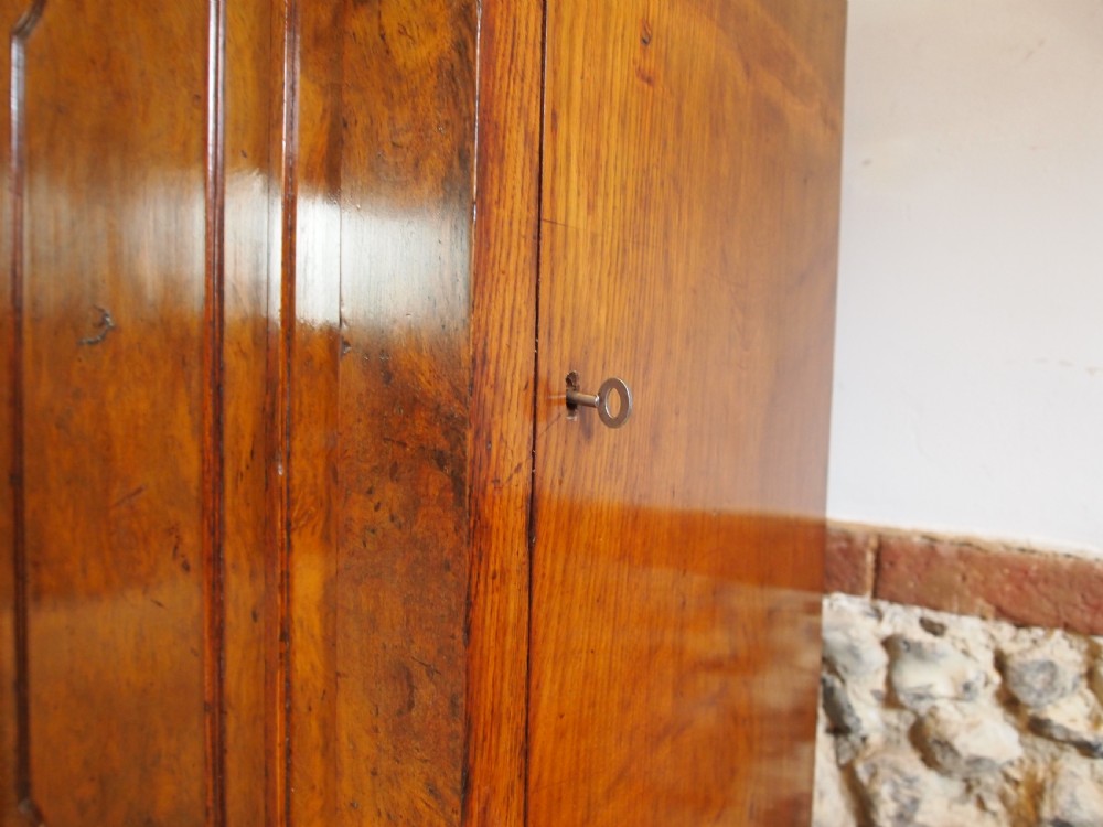 Cabinet rare burr Oak chest of drawers Victorian c1850 View XI