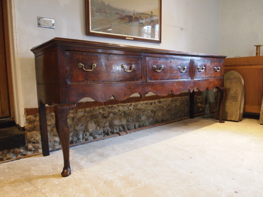 Rare large Dresser George III Oak stunning c1760 View XII