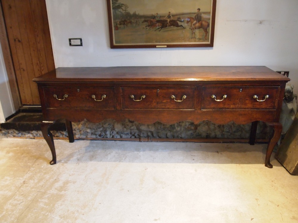 Rare large Dresser George III Oak stunning c1760 View XIII