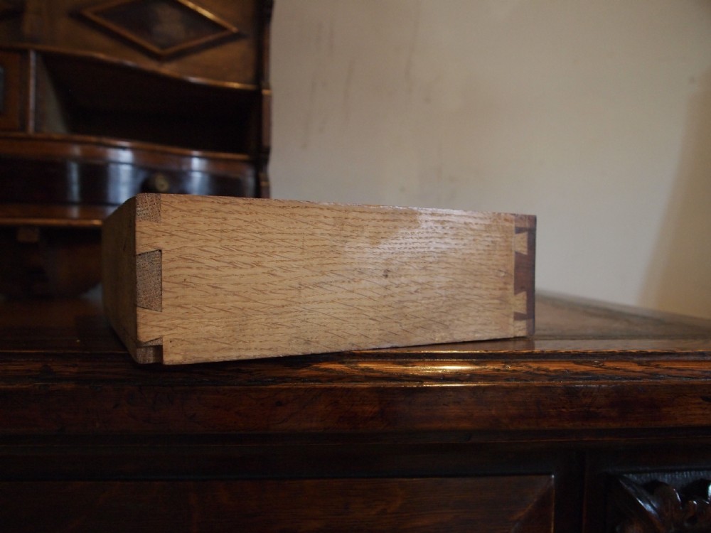 Rare miniature apprentice dresser Victorian Oak c1860 View VI