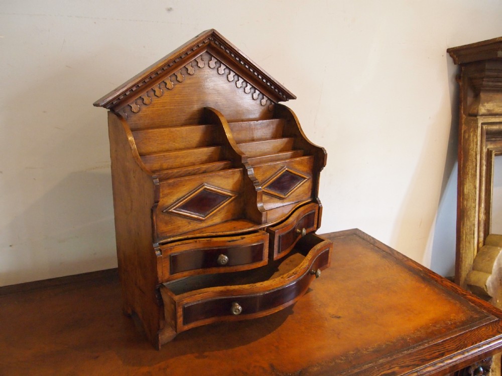 Rare miniature apprentice dresser Victorian Oak c1860 View VII