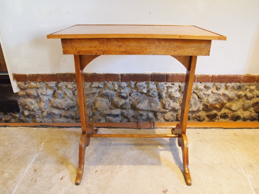 Table rare Swedish burr Birch side hall side console c1880 View VII