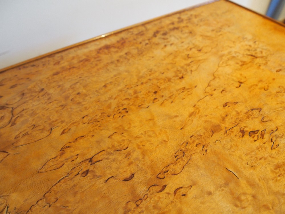 Table rare Swedish burr Birch side hall side console c1880 View VIII