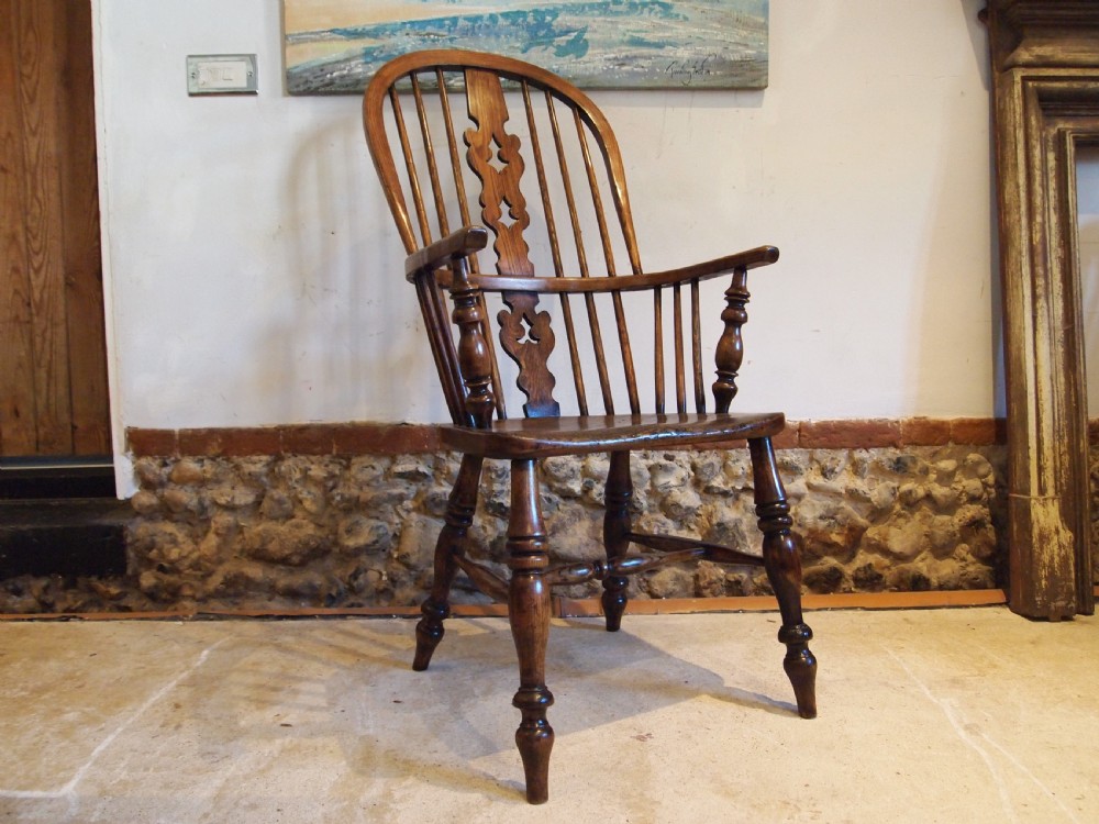 Chair Windsor high back Victorian Ash Elm c1840