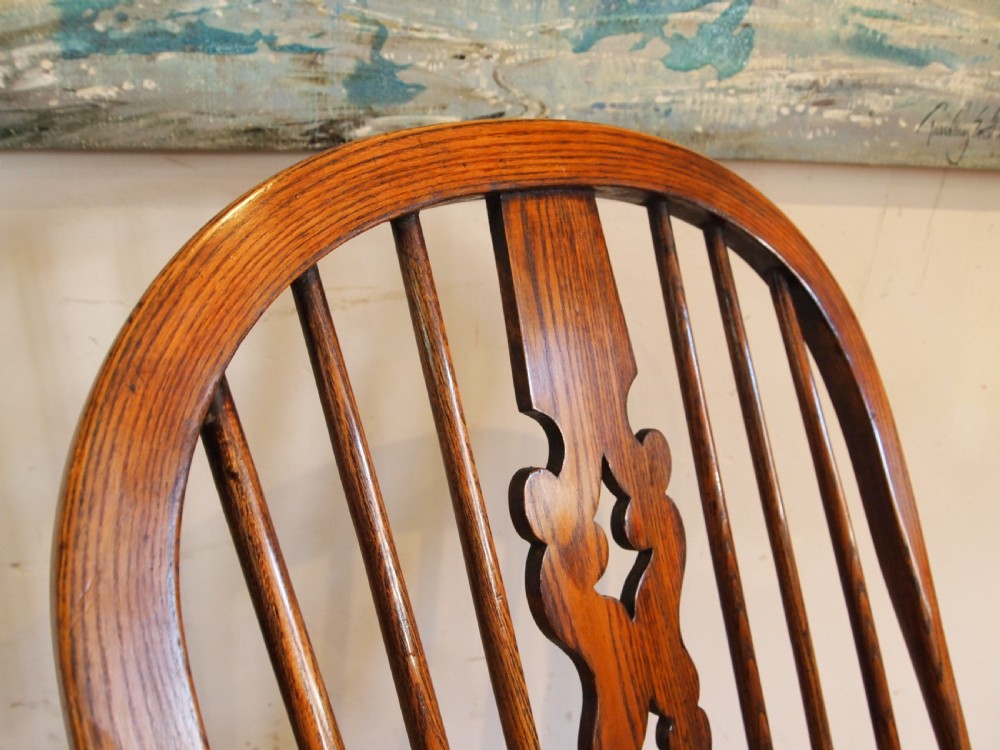 Chair Windsor high back Victorian Ash Elm c1840 View V