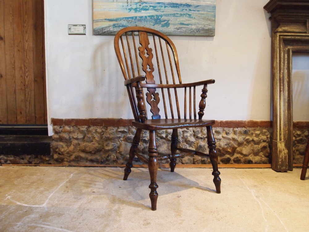 Chair Windsor high back Victorian Ash Elm c1840 View VI