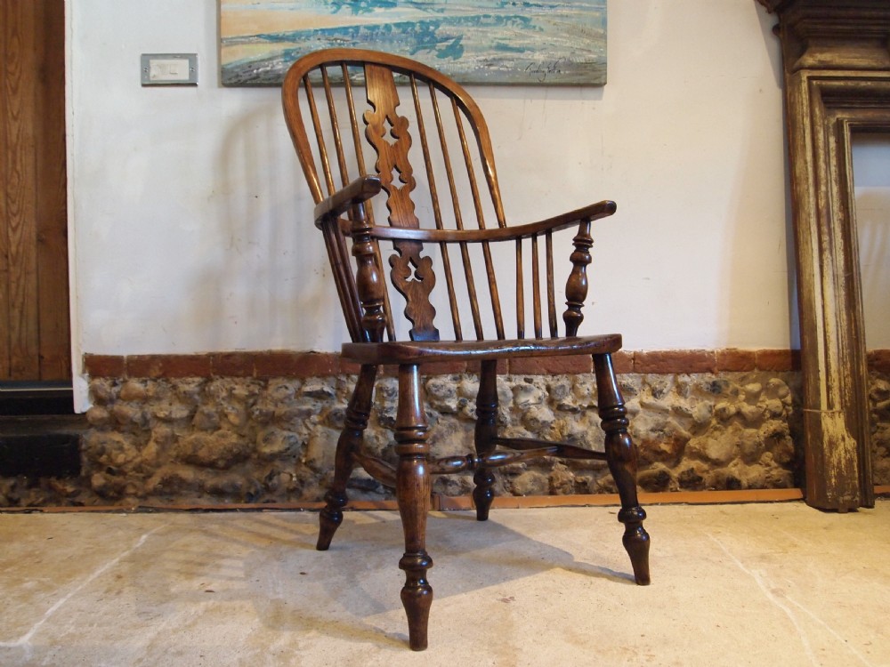 Chair Windsor high back Victorian Ash Elm c1840 View VII