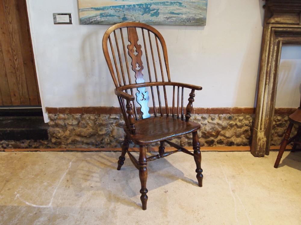 Chair Windsor high back Victorian Ash Elm c1840 View IX