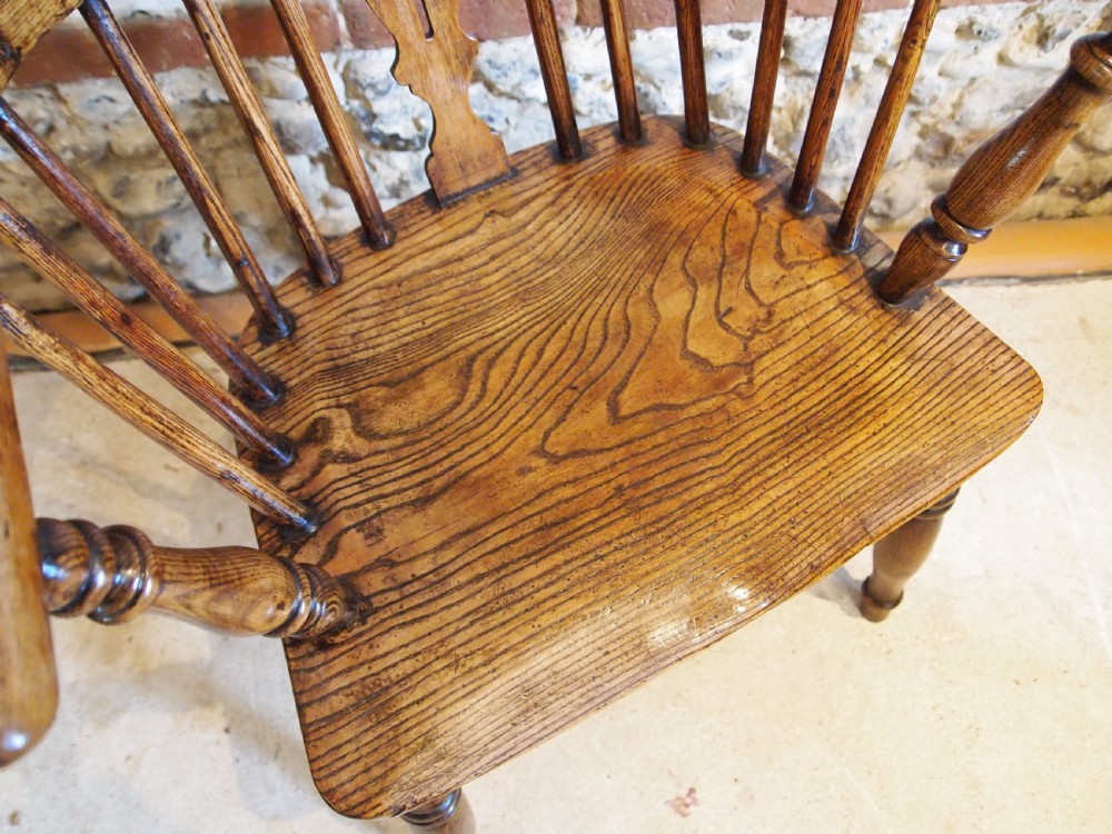 Chair stunning early Victorian Windsor Ash and Elm c1840 View X