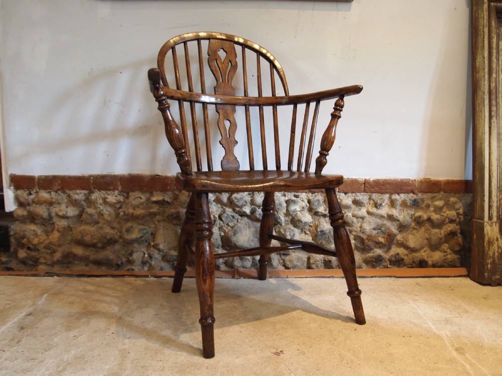 Chair stunning early Victorian Windsor Ash and burr Elm c1840 View III