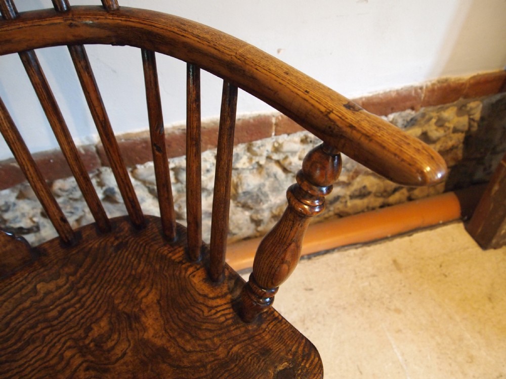 Chair stunning early Victorian Windsor Ash and burr Elm c1840 View V