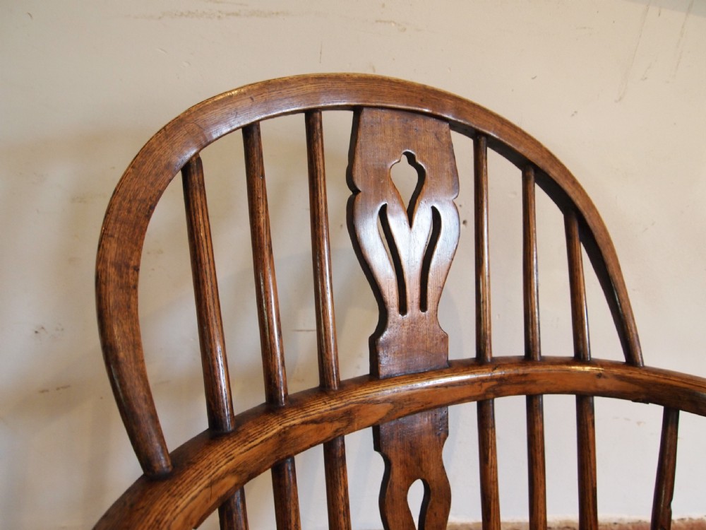 Chair stunning early Victorian Windsor Ash and burr Elm c1840 View VIII
